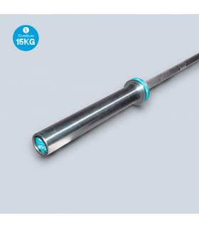 Barra olimpica 15kg - azul cielo