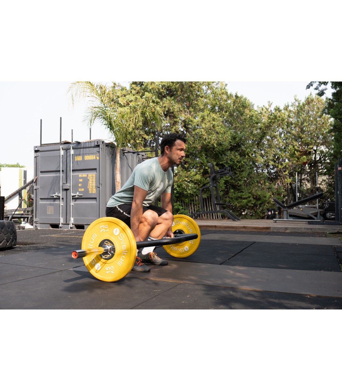 Barra Trapezoidale Olimpica COSTWAY - Acciaio Zincato, Capacit&agrave; 226 Kg, Maniglie Pieghevoli