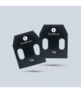 Stalen plaat met handgrepen 4 kg x2