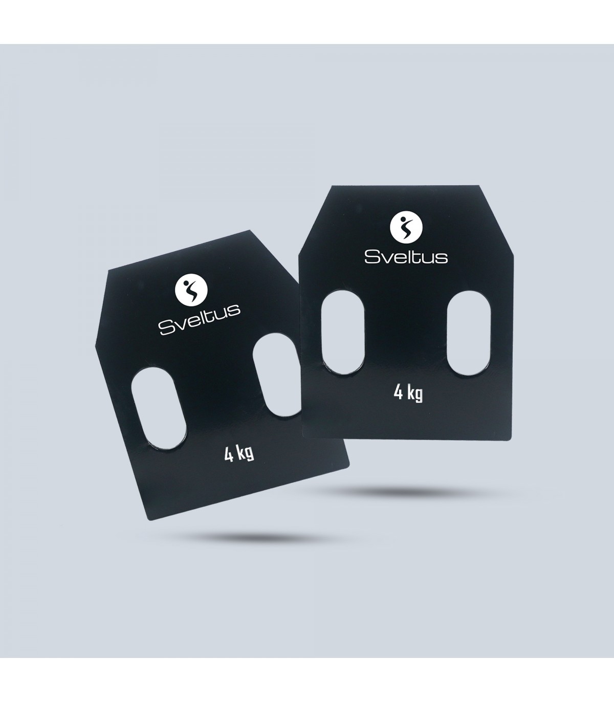 sveltus Plaque acier avec poignées 4 kg x2